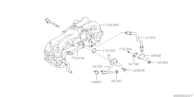 2013 Subaru XV Crosstrek Emission Control - EGR Diagram 1