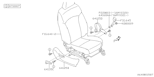 2013 Subaru XV Crosstrek Front Seat Diagram 4