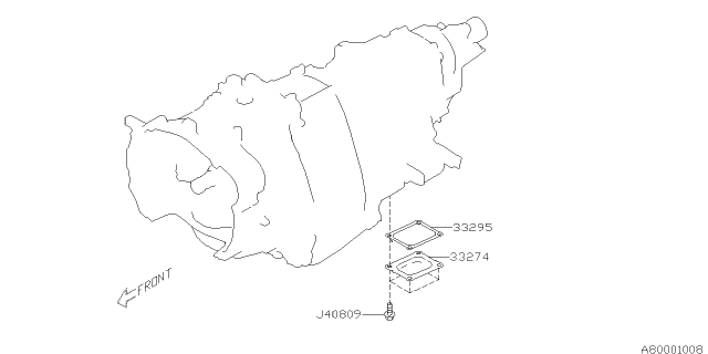 2015 Subaru XV Crosstrek Gasket Cover Power Connector Diagram for 33295AA000