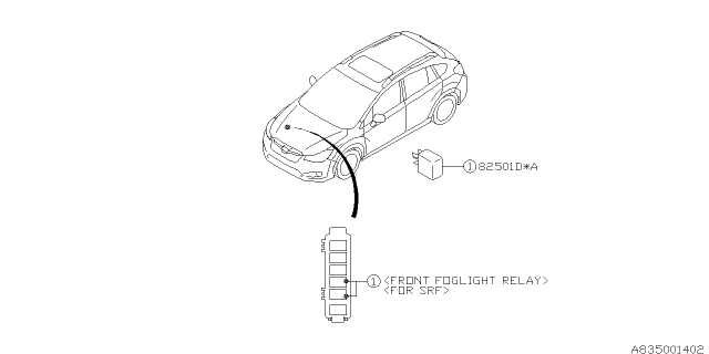 2015 Subaru XV Crosstrek Electrical Parts - Body Diagram 8