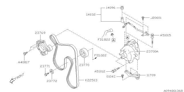 2015 Subaru XV Crosstrek Alternator Assembly Diagram for 23700AA901