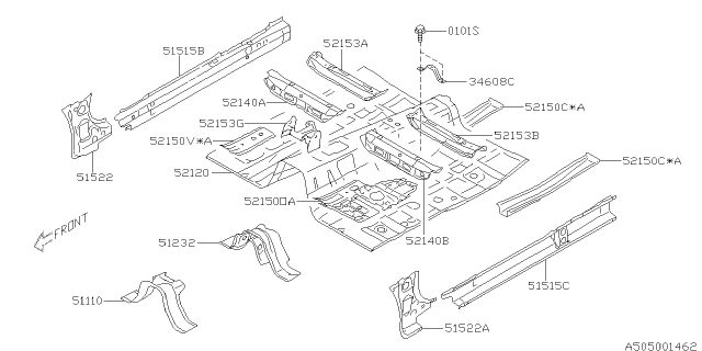 2014 Subaru XV Crosstrek Body Panel Diagram 4