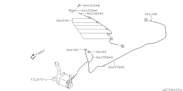 2015 Subaru XV Crosstrek Windshield Washer Diagram 3