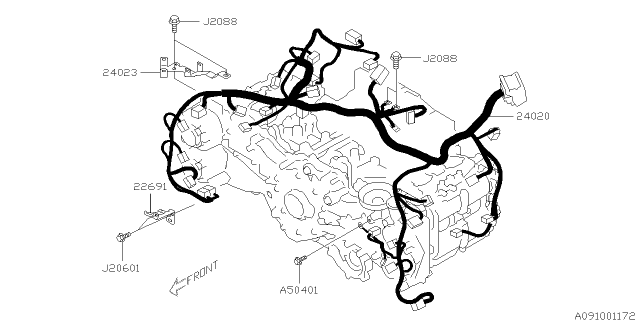 2015 Subaru XV Crosstrek Engine Wiring Harness Diagram 1