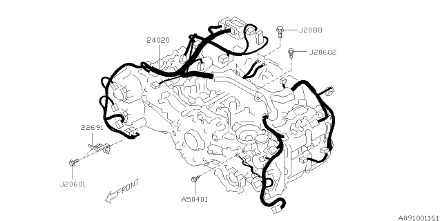 2013 Subaru XV Crosstrek Engine Wiring Harness Diagram 2