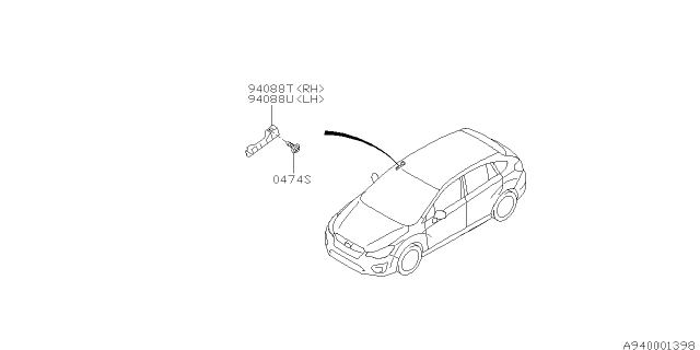 2014 Subaru XV Crosstrek Inner Trim Diagram 2