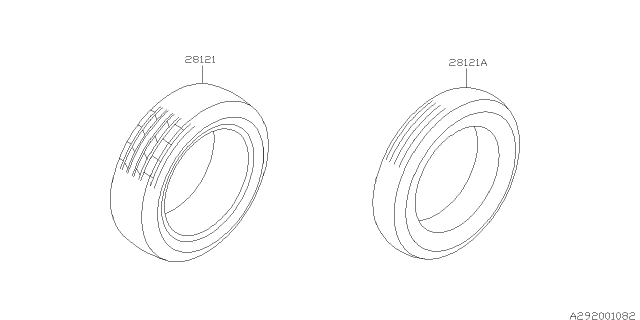 2014 Subaru XV Crosstrek Tire 225/55R17 ECG95 Diagram for 28121SC061