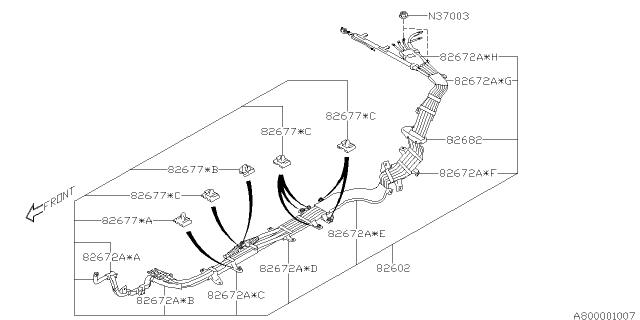 2014 Subaru XV Crosstrek Protector Assembly FEA Diagram for 82672FJ040