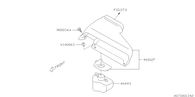 2015 Subaru XV Crosstrek Air Cleaner & Element Diagram 4