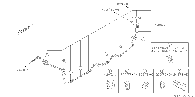 2015 Subaru XV Crosstrek Fuel Piping Diagram 5