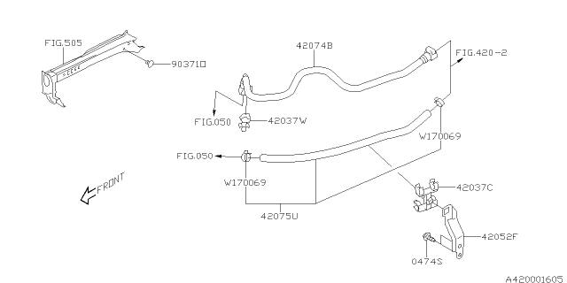 2014 Subaru XV Crosstrek Fuel Piping Diagram 7