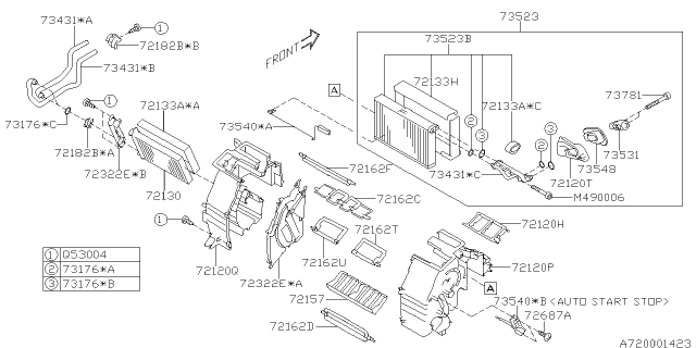 2016 Subaru Crosstrek Pipe Diagram for 72137FJ000