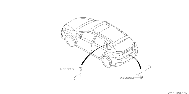 2015 Subaru XV Crosstrek Key Kit & Key Lock Diagram 1