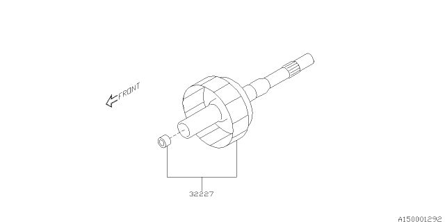 2016 Subaru Crosstrek Shaft Assembly Drive Diagram for 32227AC020