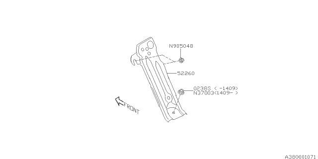 2014 Subaru XV Crosstrek Foot Rest Diagram