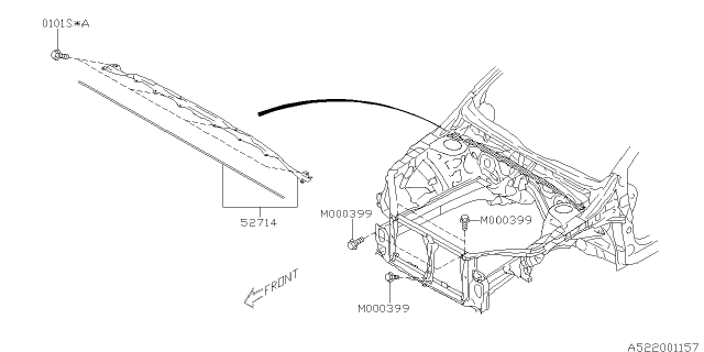 2013 Subaru XV Crosstrek Panel Bulk Head FCP Diagram for 50814FJ000
