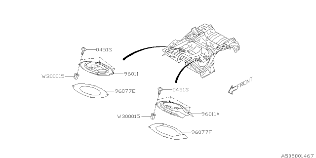 2015 Subaru XV Crosstrek Body Panel Diagram 6