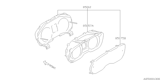 2015 Subaru XV Crosstrek Speedometer Instrument Cluster Diagram for 85001FJ120