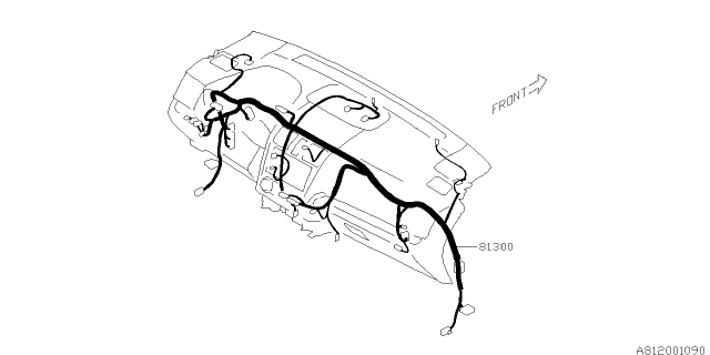 2012 Subaru Impreza Wiring Harness - Instrument Panel Diagram