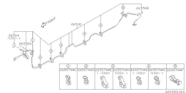 2014 Subaru Impreza Wagon Brake Piping Diagram 1