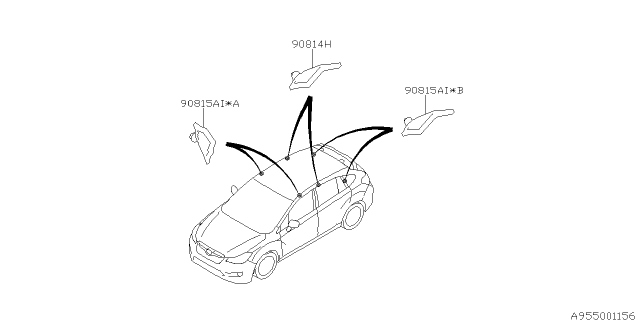 2015 Subaru Impreza INSULATOR Side Rl Rear Diagram for 90815FJ350