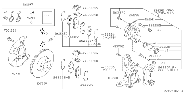 2013 Subaru Impreza Front Brake Diagram