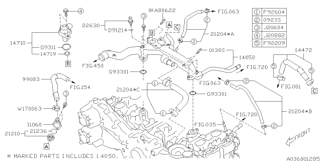 2016 Subaru Impreza Cover THERMO Diagram for 11060AA270