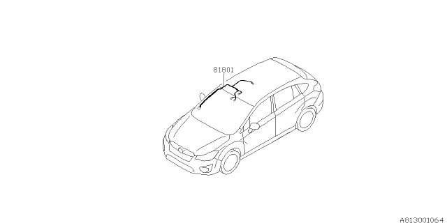 2014 Subaru Impreza Cord Roof RH Diagram for 81801FJ071