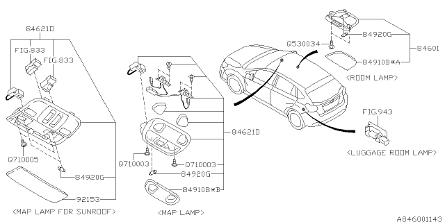 2016 Subaru Impreza Lamp - Room Diagram 1