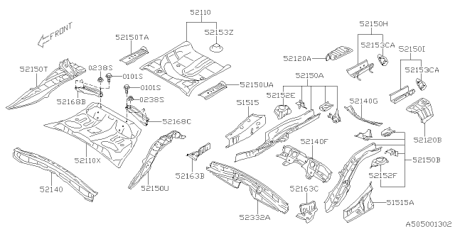 2013 Subaru Impreza Body Panel Diagram 4