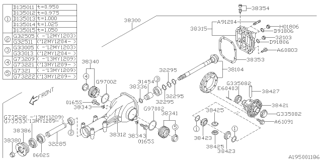 2012 Subaru Impreza Wagon Differential - Individual Diagram 2
