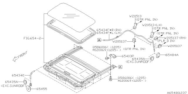 2016 Subaru Impreza Sun Roof Diagram 2