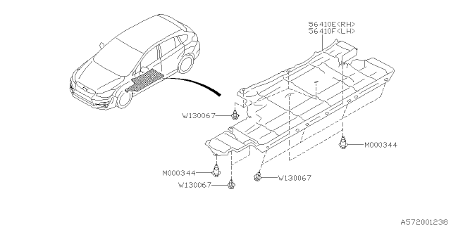2016 Subaru Impreza Under Cover & Exhaust Cover Diagram 2