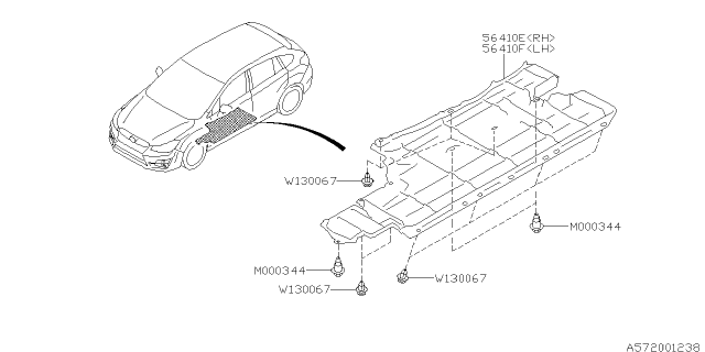 2015 Subaru Impreza Wagon Under Cover & Exhaust Cover Diagram 3