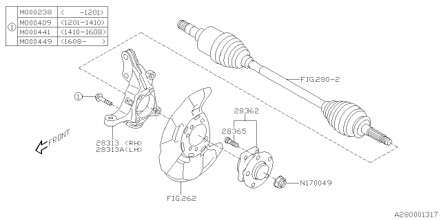 2016 Subaru Impreza Front Axle Diagram 2