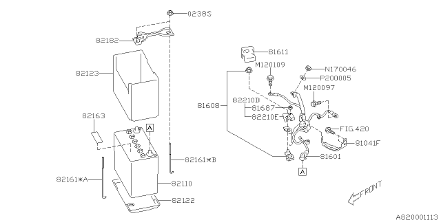 2014 Subaru Impreza Battery Equipment Diagram