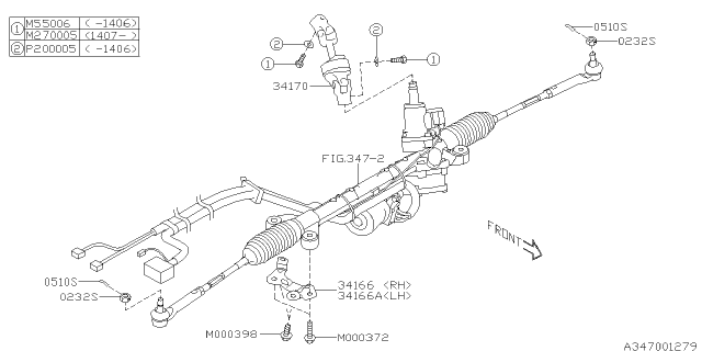 2016 Subaru Impreza Power Steering Gear Box Diagram 1