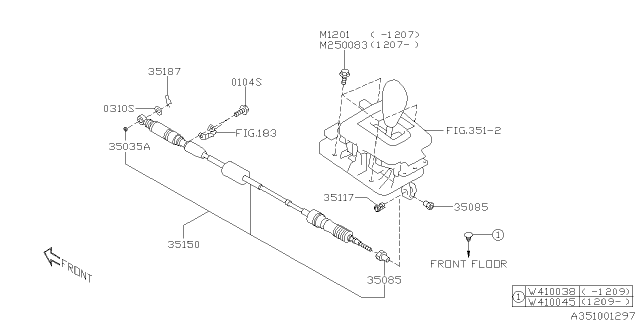 2013 Subaru Impreza Selector System Diagram 1