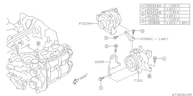 2016 Subaru Impreza Compressor Diagram