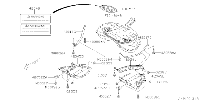 2015 Subaru Impreza Fuel Tank Diagram 1