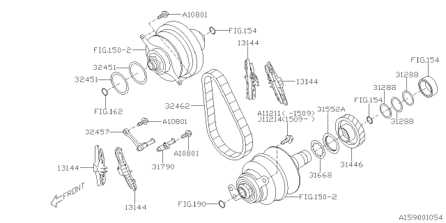 2015 Subaru Impreza Pulley Set Diagram