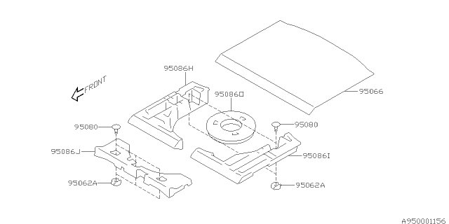 2015 Subaru Impreza SPACER Side LH Diagram for 95086FJ040