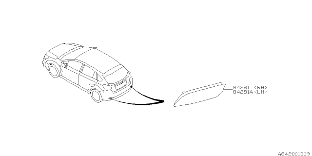 2012 Subaru Impreza Wagon Lamp - Rear Diagram 2
