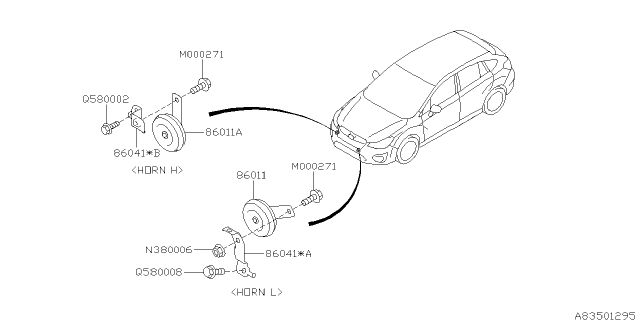 2013 Subaru Impreza Electrical Parts - Body Diagram 2