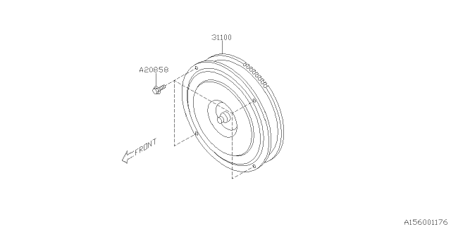 2013 Subaru Impreza Torque Converter & Converter Case Diagram 3