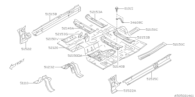 2013 Subaru Impreza Wagon Body Panel Diagram 2