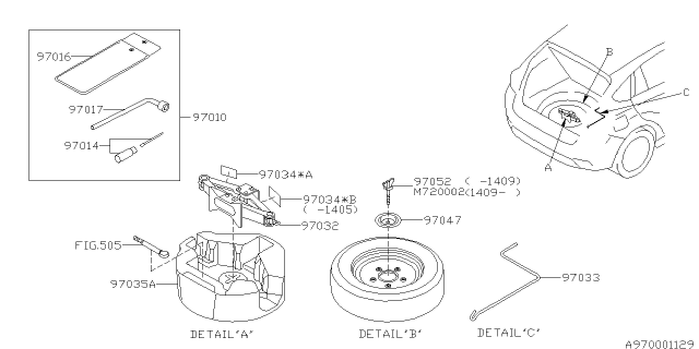 2016 Subaru Impreza Tool Kit & Jack Diagram 2