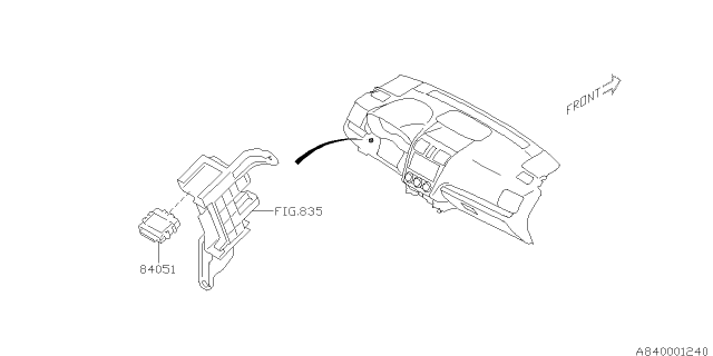 2013 Subaru Impreza ECU Assembly Head Lp Std Diagram for 84051FJ020