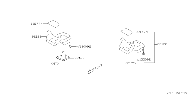 2013 Subaru Impreza Console Box Diagram 2