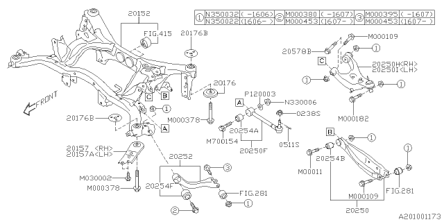 2015 Subaru Impreza Rear Suspension Diagram 1